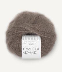 eikenøtt eknöt brun tunn silk mohair