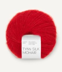 tynn silk mohair true red sandnes 4219