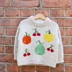 fruktig intarsia rauma barn stickmönster