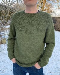 petiteknit stickbeskrivning ankers boyfriend size