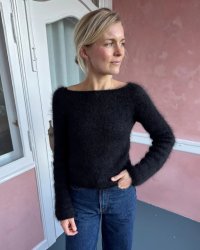 bea blouse petiteknit tröja stickbeskrivning