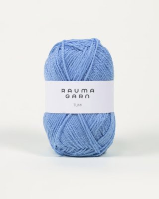 Zoom bild av rauma tumi himmelsblå alpacka ull