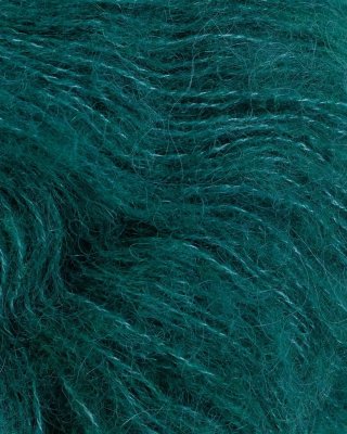 Zoom bild av Rauma alpacka silk garn sticka mörkgrön