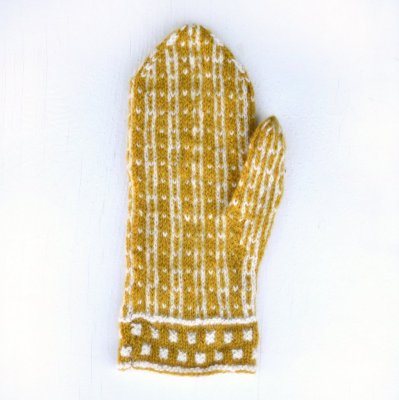 Zoom bild av vantmönster alby 2-tråd ullcentrum