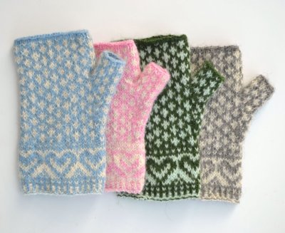 Zoom bild av stickbeskrivning heart halvvante ullcentrum