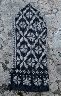 Zoom bild av Stickbeskrivning vantar sandvik ullcentrum