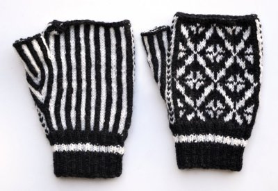 Zoom bild av stickbeskrivning halvvante sandvik ullcentrum