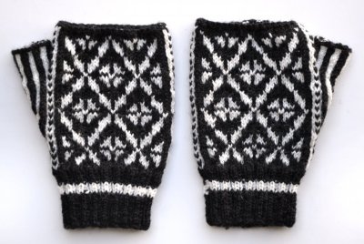 Zoom bild av stickbeskrivning halvvante sandvik ullcentrum