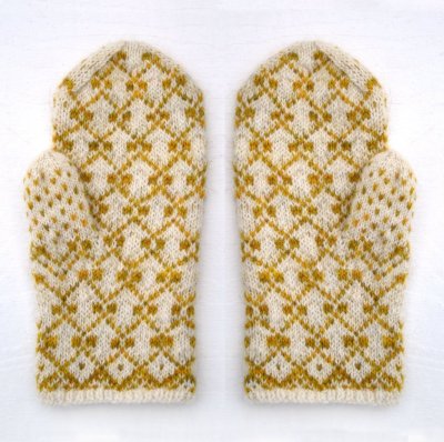 Zoom bild av stickbeskrivning vante herrgård ullcentrum