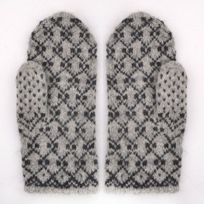 Zoom bild av stickbeskrivning vante herrgård ullcentrum