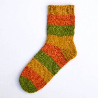 Zoom bild av stickbeskrivning tåupp sockor ullcentrum