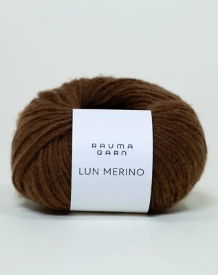 Zoom bild av lun merino kanelbrun rauma 18