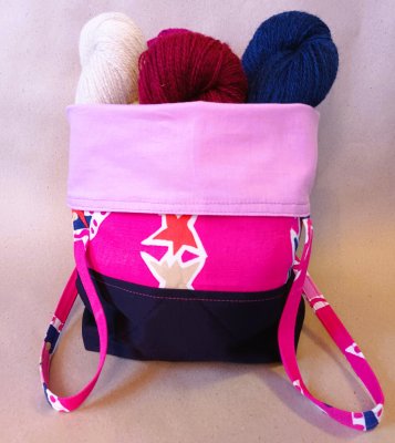 Zoom bild av Projektväska stickning garnkatten