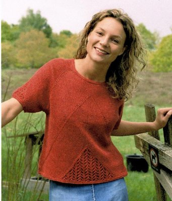 Zoom bild av stickbeskrivning linea ullcentrum