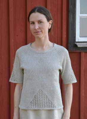 Zoom bild av stickbeskrivning linea ullcentrum