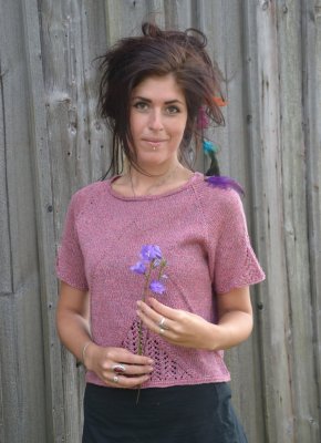 Zoom bild av stickbeskrivning linea ullcentrum