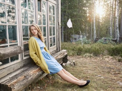 Zoom bild av Gratis mönster kofta stickning rauma