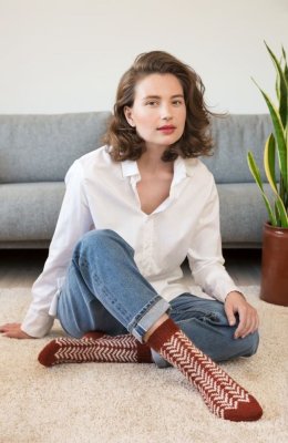 Zoom bild av garn mönster 2-tråd gammelserie rauma