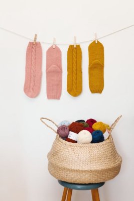 Zoom bild av mönster garn gammelserie rauma stickning