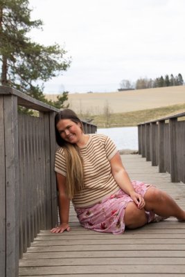 Zoom bild av rauma mönster petunia top 341-5