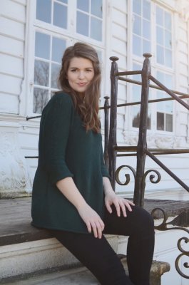 Zoom bild av rauma mönster petunia tunika tröja 341-8