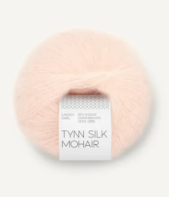 Zoom bild av mohairgarn tunt fluffgarn