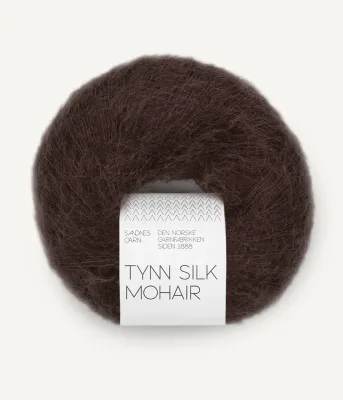 Zoom bild av mohairgarn tunt fluffgarn