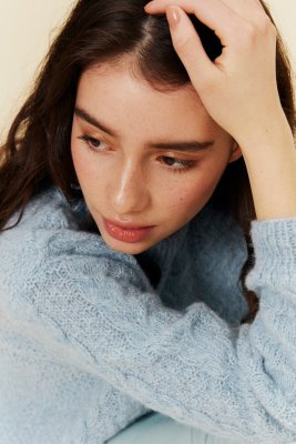 Zoom bild av mönster rauma alpaca silk tröja vindel