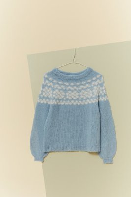 Zoom bild av mönster rauma alpaca silk tröja bia