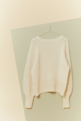 Zoom bild av mönster rauma alpaca silk tröja elna