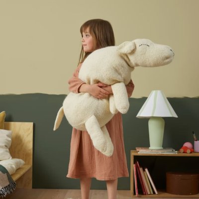 Zoom bild av mönster stora får rauma vams stickning garn