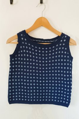 Zoom bild av mönster rauma pandora bomullsgarn 411-2