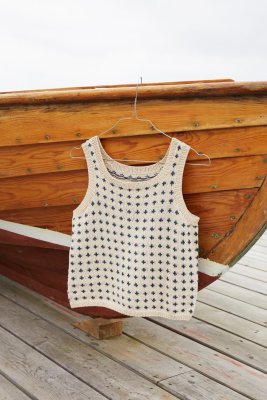 Zoom bild av mönster rauma pandora bomullsgarn 411-2