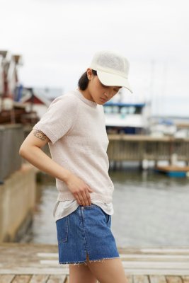 Zoom bild av mönster rauma pandora bomullsgarn 411-3