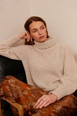 Zoom bild av rauma mönster alpakka lin alpacka