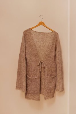 Zoom bild av rauma mönster alpakka lin alpacka