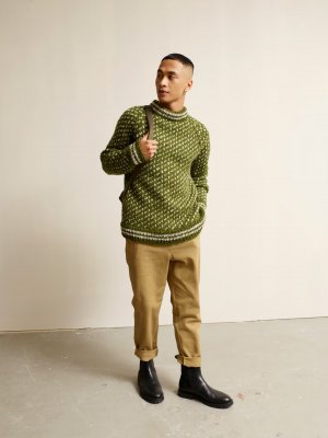 Zoom bild av mönster tröja herr rauma vams garn