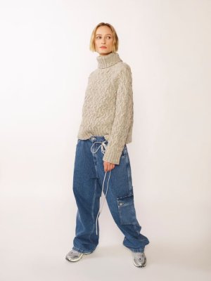 Zoom bild av Mönster rauma fivel 425-1 florens flätstickad tröja