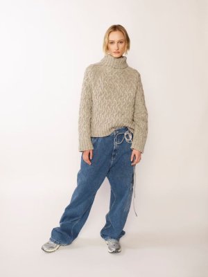 Zoom bild av Mönster rauma fivel 425-1 florens flätstickad tröja