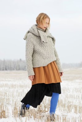 Zoom bild av Mönster rauma fivel 425-1 florens flätstickad tröja