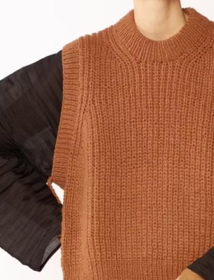 Zoom bild av mönster rauma fivel 425-2 väst ullgarn