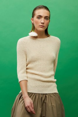 Zoom bild av rauma mönster pandora bomullsgarn Lilja