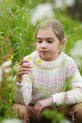Zoom bild av mönster rauma fivel 433-3 ullgarn