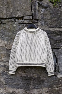 Zoom bild av mönster rauma fivel fiskartröja 433-6