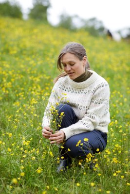 Zoom bild av mönster Rauma fivel 433-7 ullgarn
