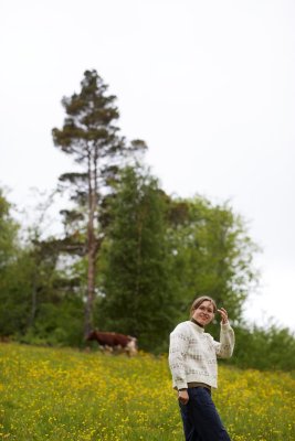 Zoom bild av mönster Rauma fivel 433-7 ullgarn