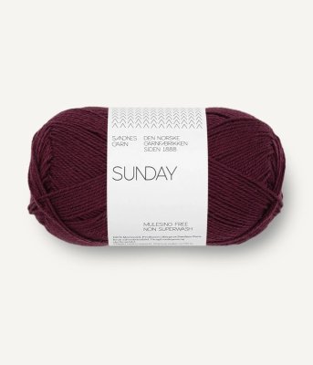Zoom bild av sandnes sunday merino burgundy