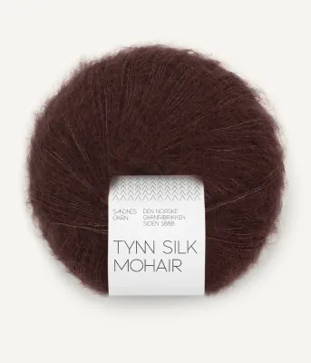Zoom bild av mohairgarn tunt fluffgarn