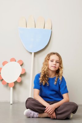 Zoom bild av mönster rauma karla tee 438-8