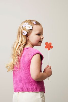 Zoom bild av mönster rauma petunia sandy top 438-2